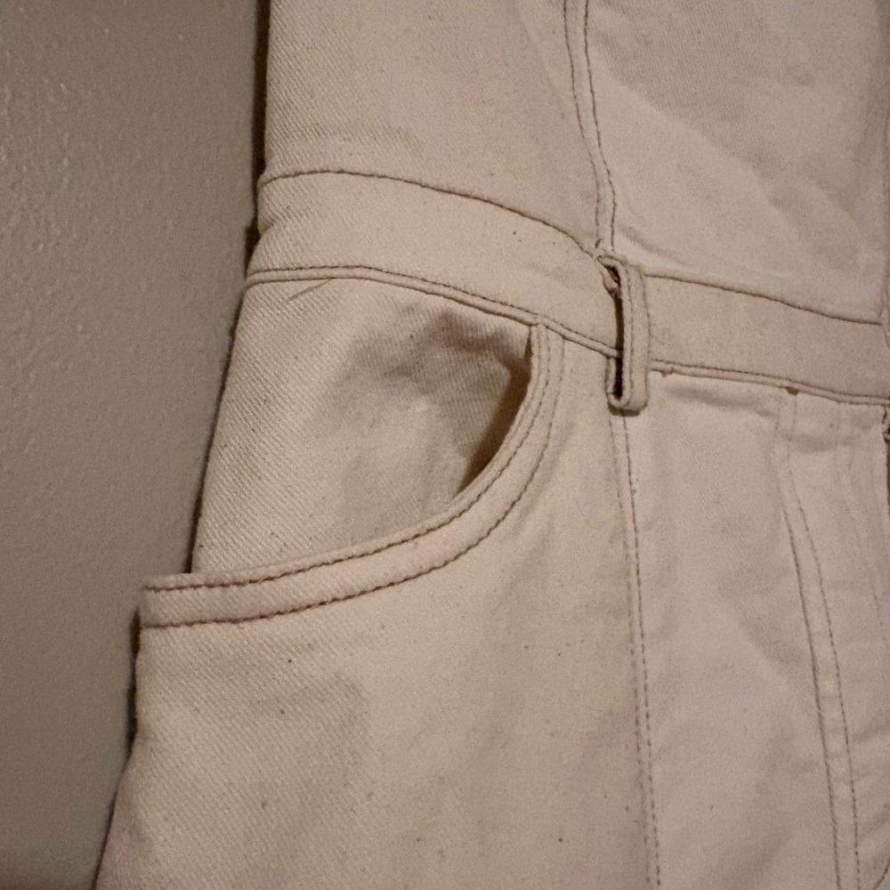 Indigo Rein Womens Strapless Denim Midi Dress Cream Off White Zip Back NWT SZ S - Picture 6 of 13